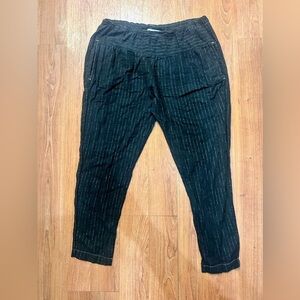 Xirena Black/Gold Striped Lightweight Cotton Pants Look At Pics For Measurements